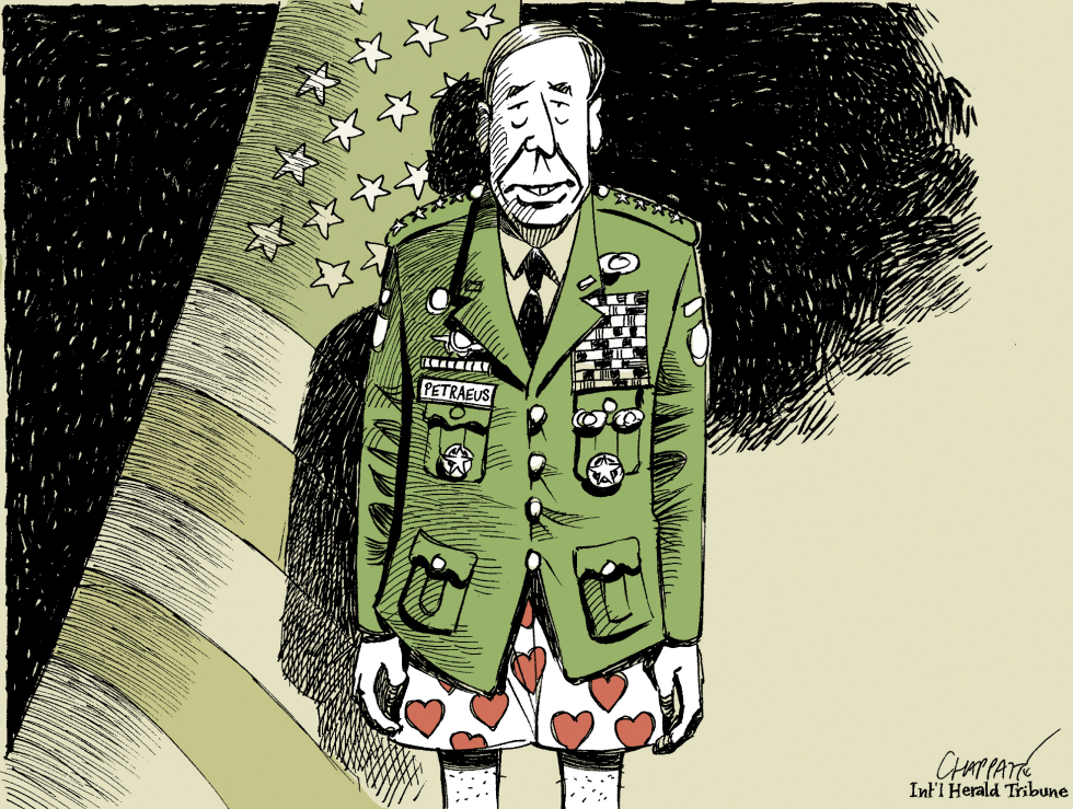  DOWNFALL OF DAVID PETRAEUS by Patrick Chappatte