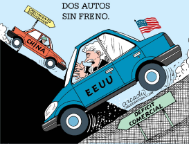 DOS AUTOS SIN FRENO by Arcadio Esquivel