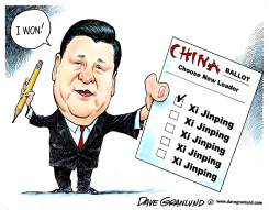 CHINESE LEADER XI JINPING by Dave Granlund