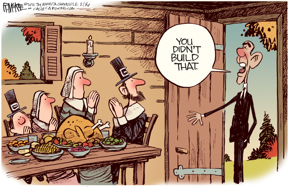  OBAMA THANKSGIVING by Rick McKee