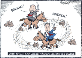 JOHN MCCAIN AND LINDSEY GRAHAM by Bob Englehart