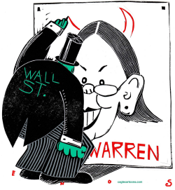 WARREN AND WALL ST by Randall Enos