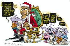 SANTA OBAMA AND THE GOP by Daryl Cagle