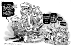 SANTA OBAMA Y EL GOP by Daryl Cagle