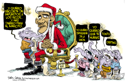 SANTA OBAMA Y EL GOP  by Daryl Cagle