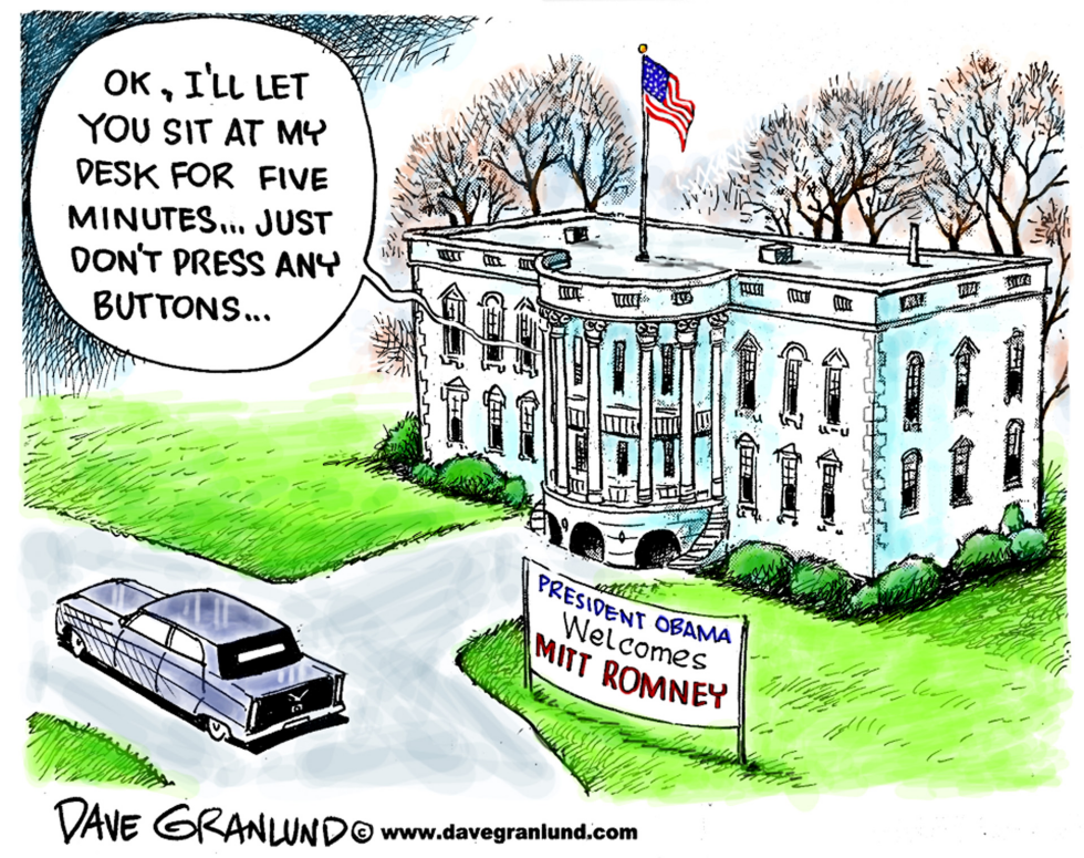  MITT INVITED TO WHITE HOUSE by Dave Granlund