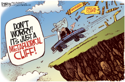 FISCAL CLIFF by Rick McKee