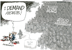 WAVING THE BLOODY SHIRT by Pat Bagley