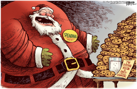 SPENDING SANTA DIET by Rick McKee