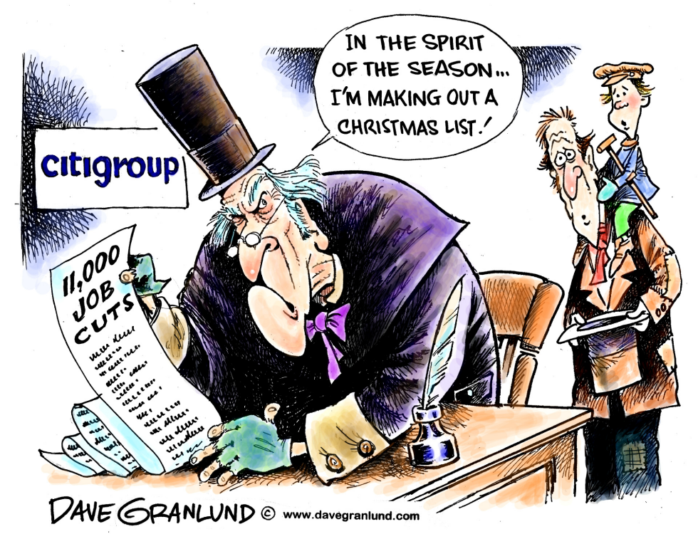  CITIGROUP JOB CUTS by Dave Granlund