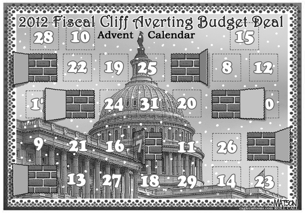  FISCAL CLIFF AVERTING BUDGET DEAL ADVENT CALENDAR by RJ Matson