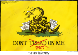 TEA PARTY FLAG by Nate Beeler