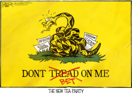 TEA PARTY FLAG by Nate Beeler