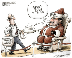 SANTA IS NOT REAL by Adam Zyglis