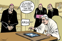 THE POPE IS ON TWITTER by Patrick Chappatte