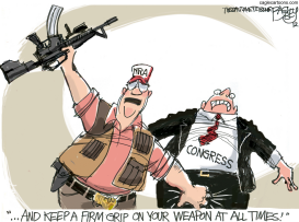 NRA GRIP ON CONGRESS by Pat Bagley