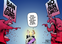 POST-SHOOTING DEBATE by Nate Beeler