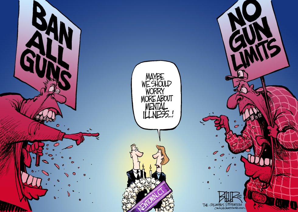  POST-SHOOTING DEBATE by Nate Beeler