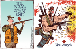 NRA VS HOLLYWOOD by Rick McKee