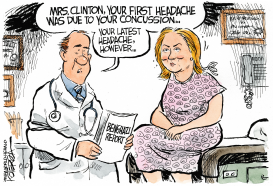 HILLARYS HEADACHE by Jeff Koterba