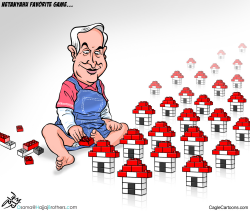 NETANYAHUS FAVORITE GAME by Osama Hajjaj