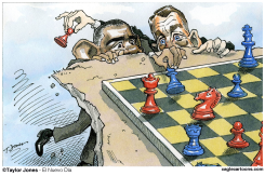 OBAMA AND BOEHNER - CLIFFHANGING CONTINUED  by Taylor Jones