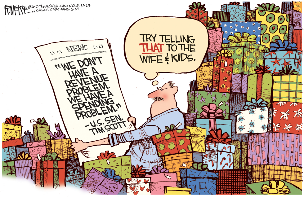  SPENDING PROBLEM by Rick McKee