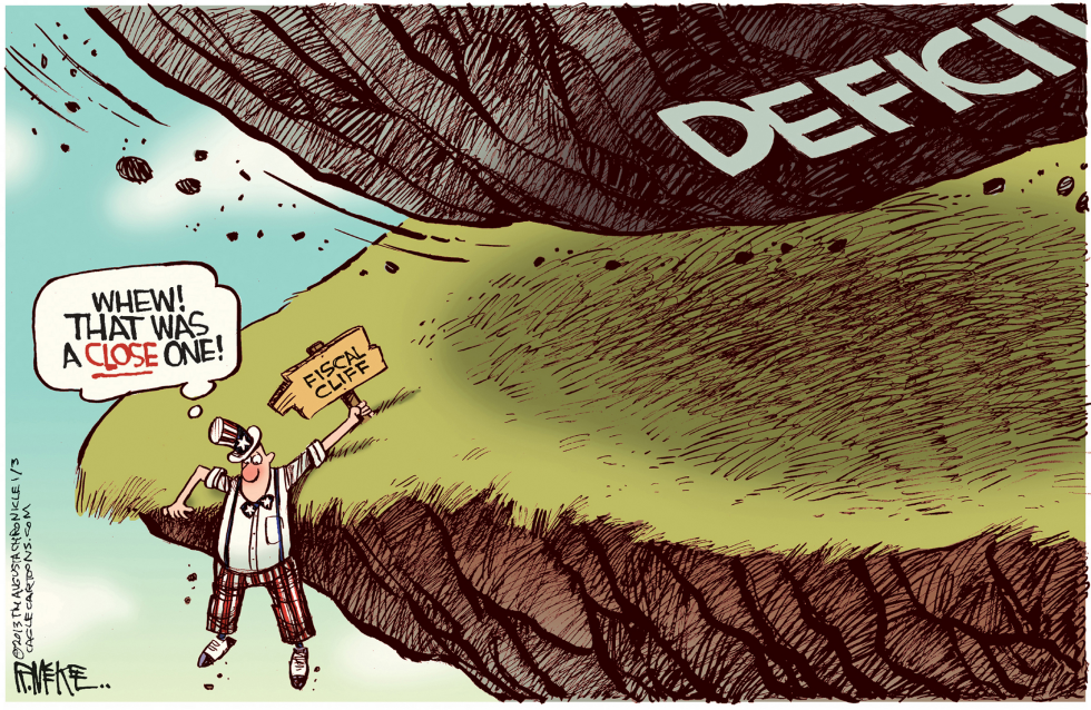  FISCAL CLIFF DEFICIT -  by Rick McKee