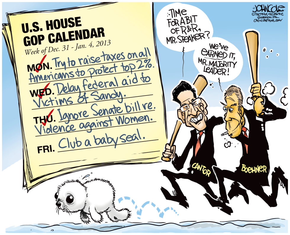  BOEHNER AND CANTOR GO CLUBBING by John Cole