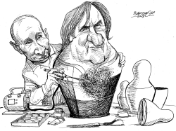 GERARD DEPARDIEU GRANTED CITIZENSHIP IN RUSSIA by Petar Pismestrovic