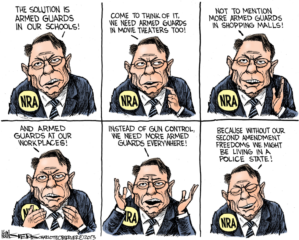  ARMED GUARDS AND THE NRA by Kevin Siers