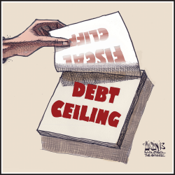 FISCAL CLIFF MORPHING TO DEBT CEILING by Aislin