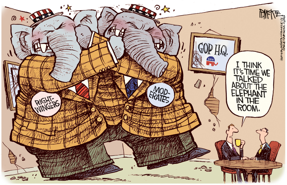  GOP ELEPHANT IN THE ROOM by Rick McKee