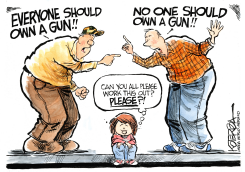 WHO SHOULD OWN A GUN by Jeff Koterba