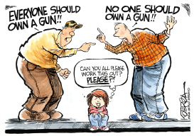 WHO SHOULD OWN A GUN by Jeff Koterba