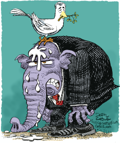 CHUCK HAGEL AND REPUBLICANS by Daryl Cagle