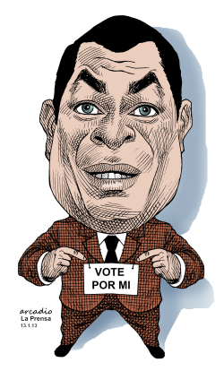 RAFAEL CORREA ECUA by Arcadio Esquivel