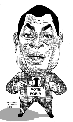 RAFAEL CORREA ECUA by Arcadio Esquivel