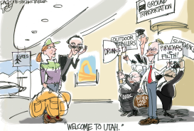 LOCAL SUNDANCE FILM AND OUTDOOR RETAILERS by Pat Bagley