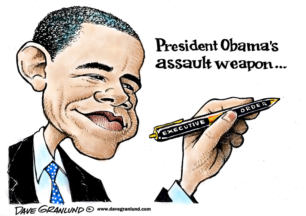  OBAMA AND GUN CONTROL by Dave Granlund