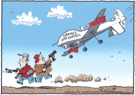 PRESIDENT OBAMA'S GUN CONTROL by Bob Englehart