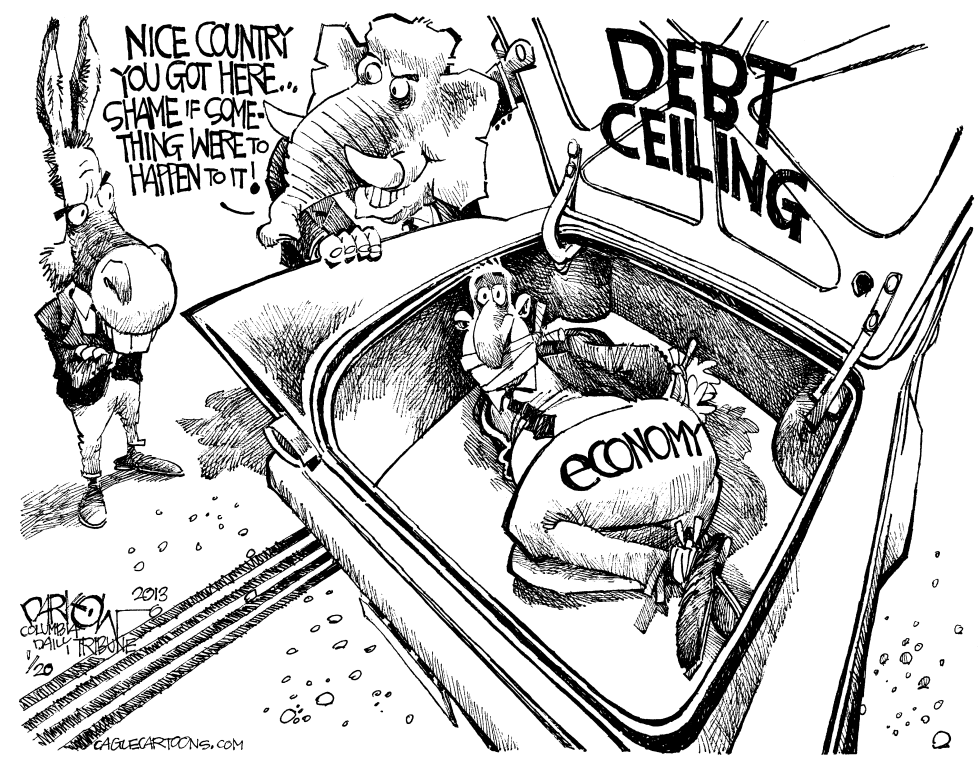  BLACKMAIL WITH THE DEBT CEILING by John Darkow