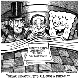 CONSERVATIVE ANTI-GAY MARRIAGE SENATOR HAS BAD DREAM by RJ Matson