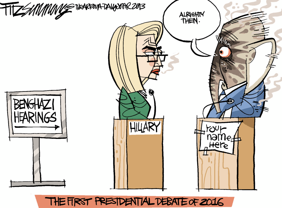  HILLARY  AND BENGHAZI by David Fitzsimmons