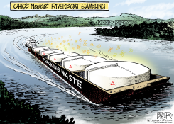 LOCAL OH - FRACKING FERRY by Nate Beeler