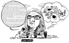 HILLARY CLINTON'S TESTIMONY by Daryl Cagle