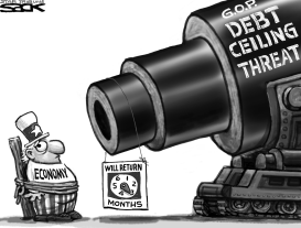 DEBT CEILING GUN by Steve Sack