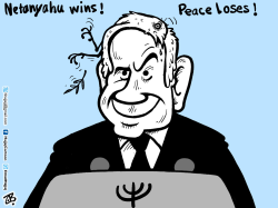 NETANYAHU WINS  by Emad Hajjaj