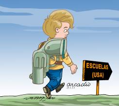 NIñO ACTUAL A LA ESCUELA by Arcadio Esquivel