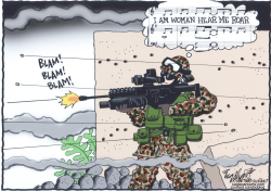 WOMEN IN COMBAT by Bob Englehart